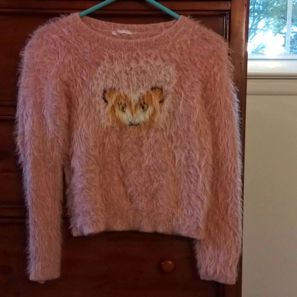 Pink lion sweater